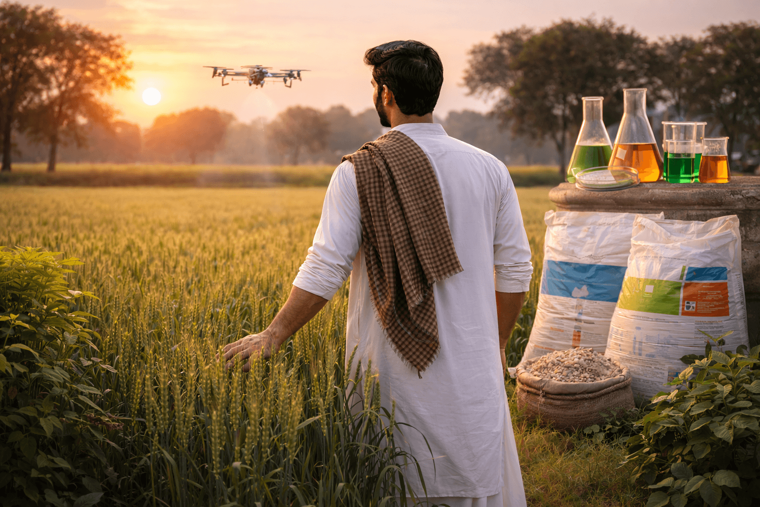 Agricultural fields, illustrative application photography